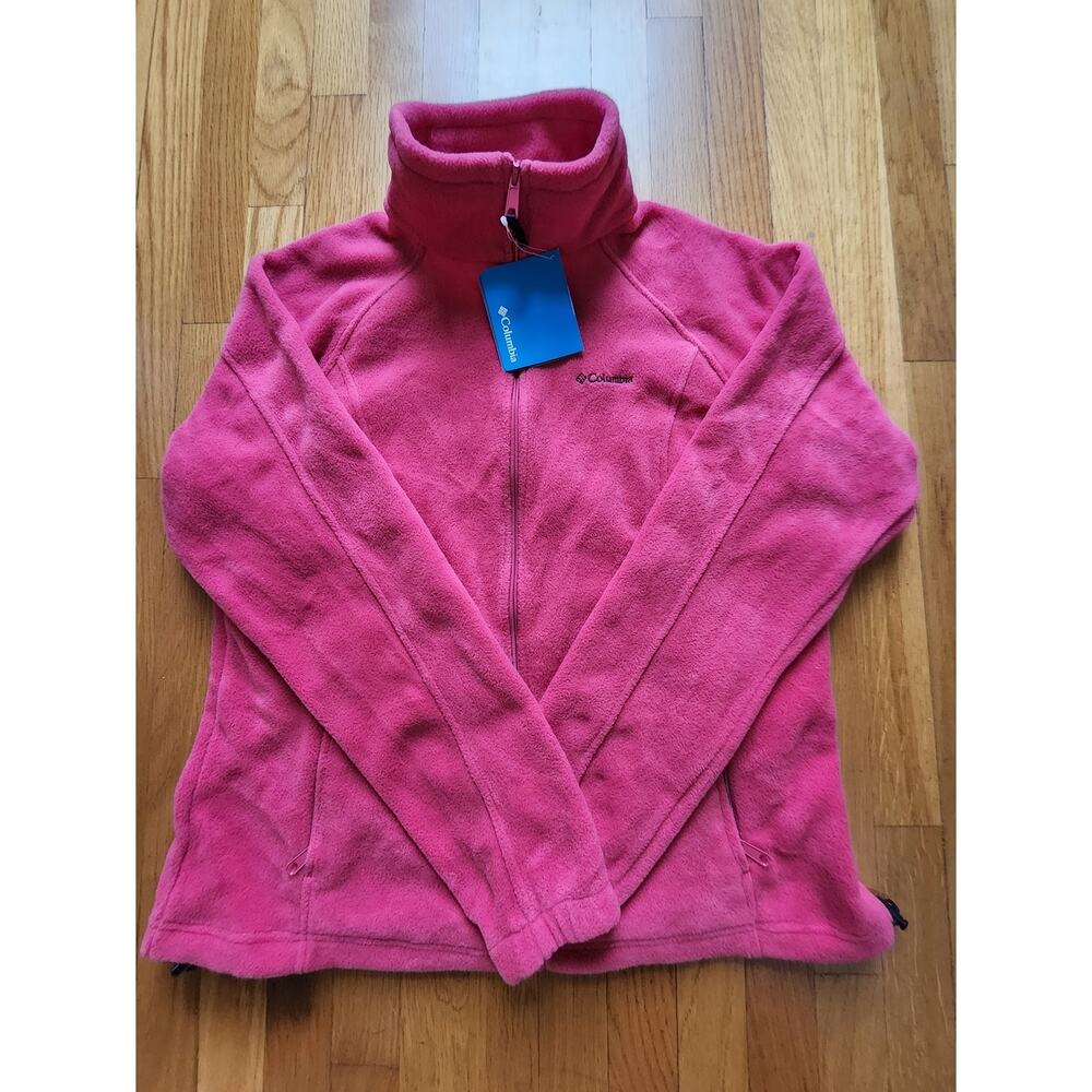 Columbia Benton Springs Womens XL Pink Full Zip Fleece Jacket NWT